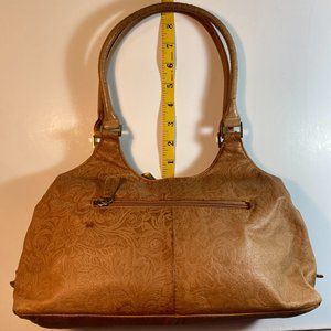 Studio Works Tan Leather Embossed Women's Purse